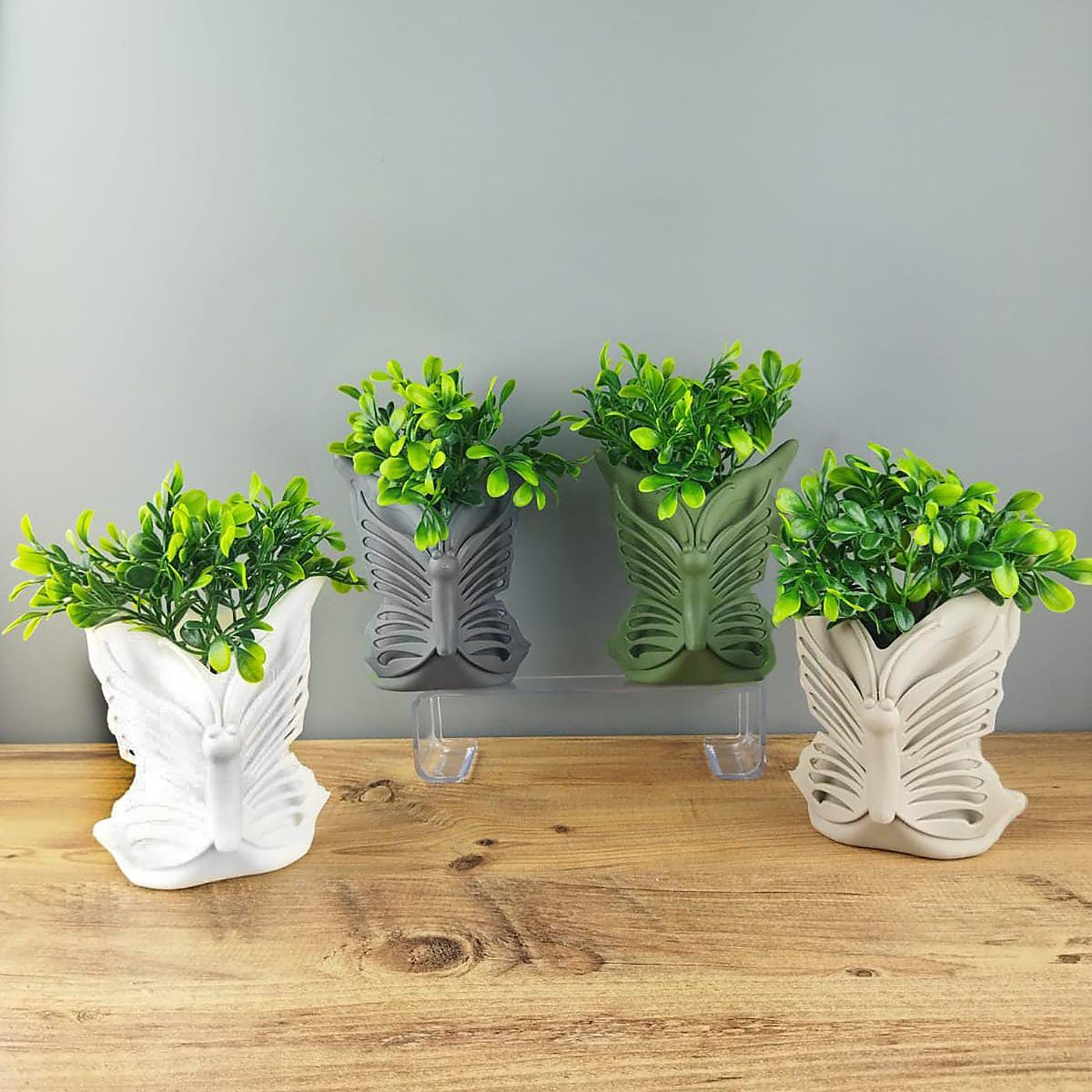 Διακοσμητική Γλάστρα Πεταλούδα με Άνθος 18x12cm Homie 423050