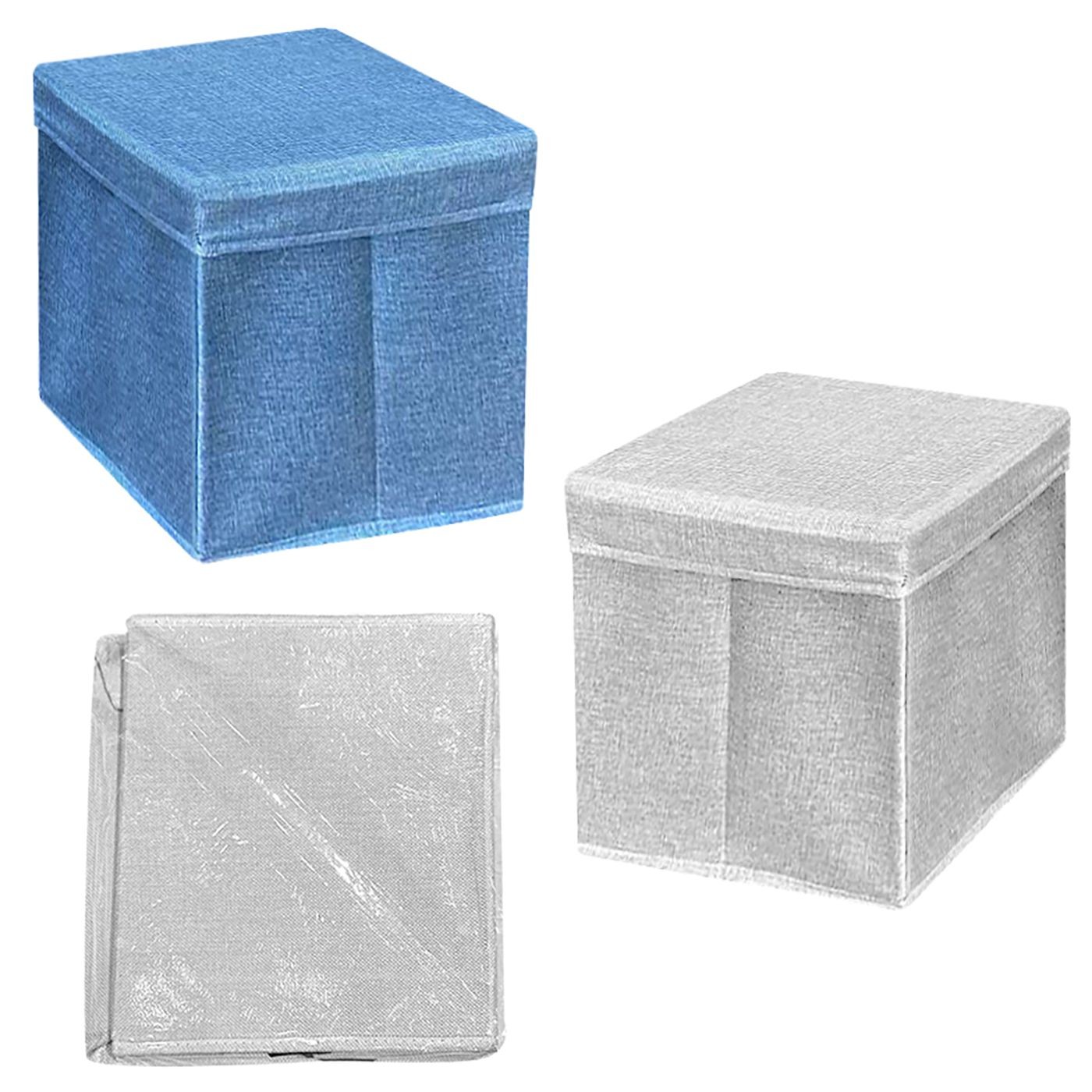 Σκαμπό Αποθηκευτικό Πτυσσόμενο 31x31x31cm Homie 42479