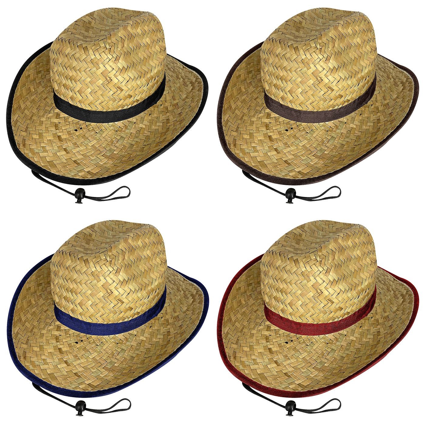 Καπέλο Cowboy Ψάθινο Ενηλίκων 35,5cm SummerTiempo 62254