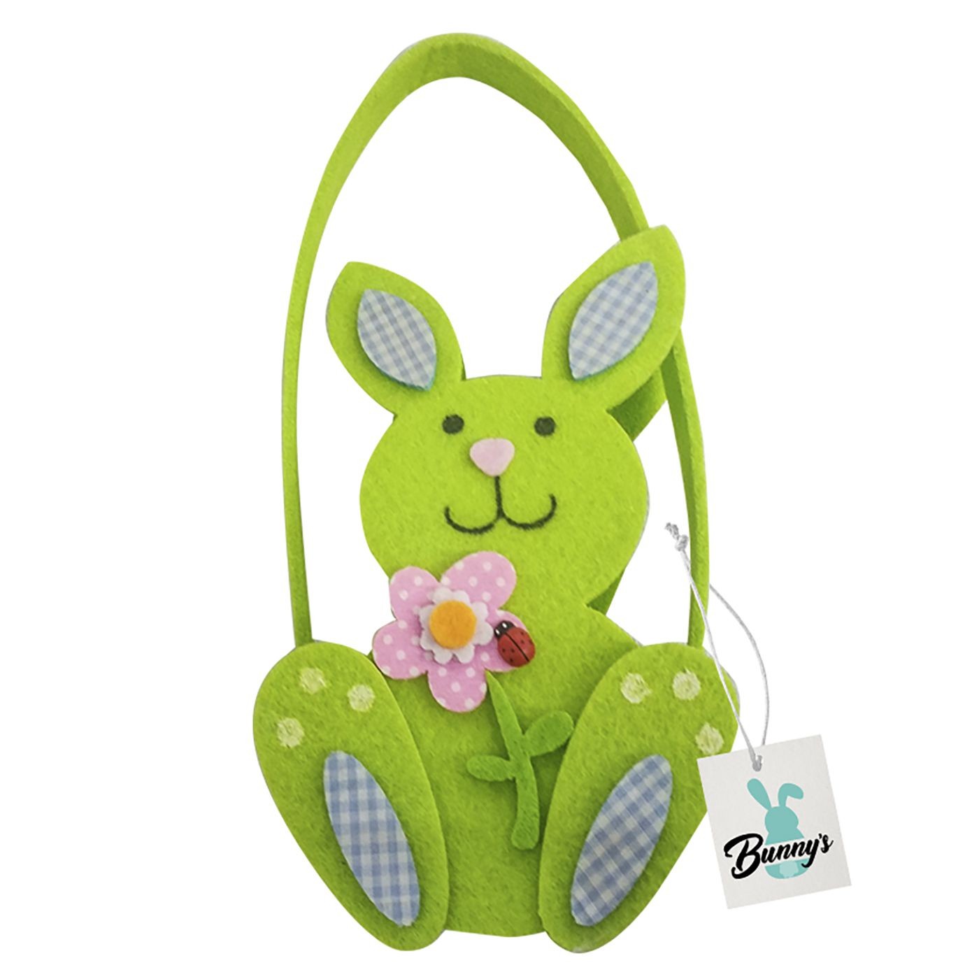 Καλάθι Λαγός Τσόχινο με Χερούλι 10x21x6,5cm 21x10x6,5cm Bunny's 931494