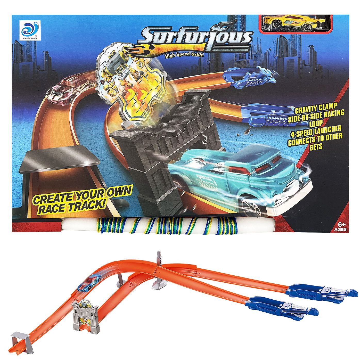 Λαμπάδα Αυτοκινητόδρομος με Γέφυρα Μπαταρίας 42x31x6cm Bunny's 932036