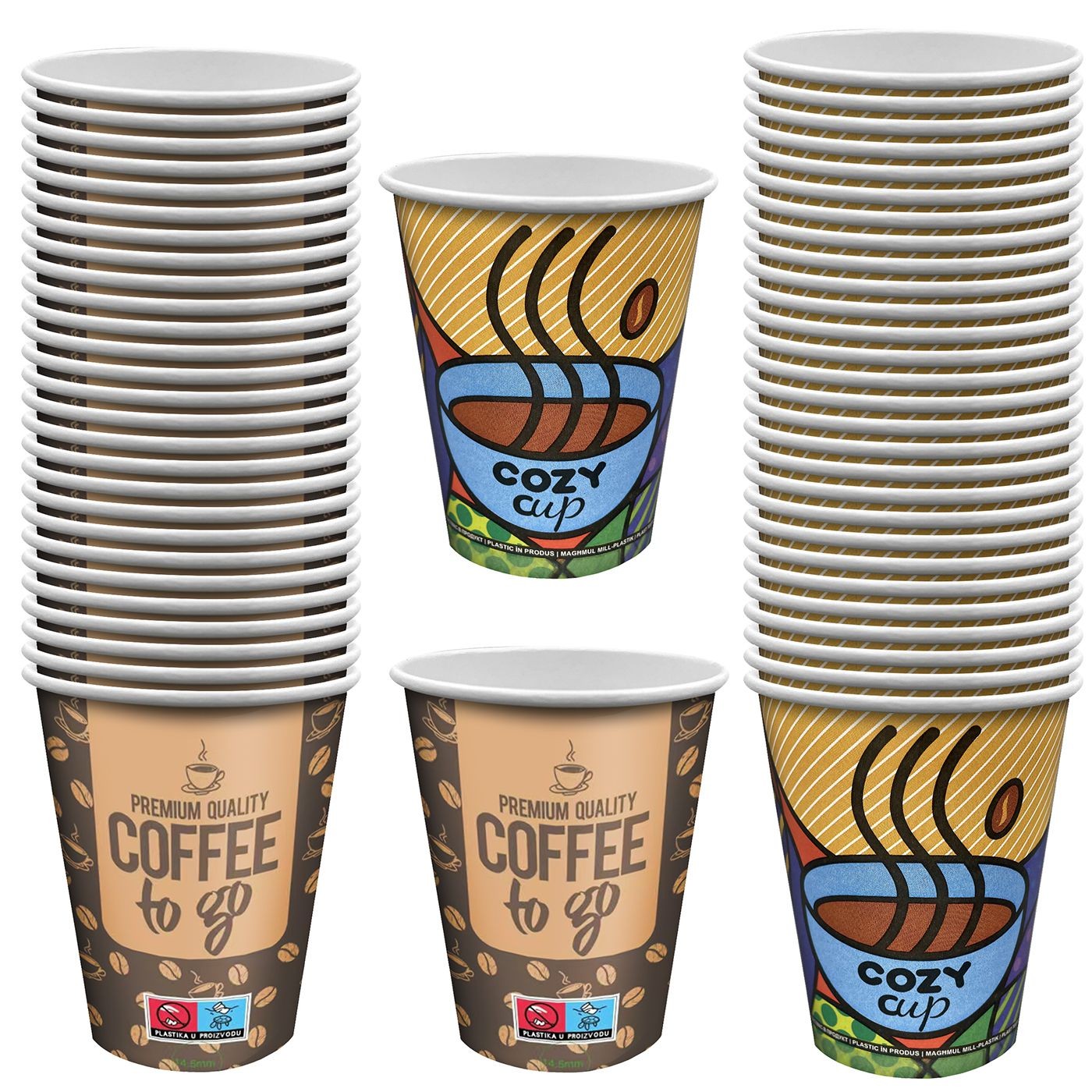 Ποτήρι Χάρτινο 12oz 50τεμ 400ml (12oz), 11x9cm