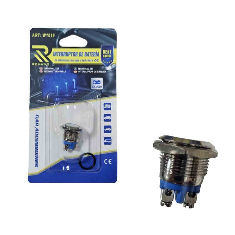 Rchang Διακόπτης Μπαταρίας Μεταλλικός 12-24V με LED W1019 - Metal Battery Switch