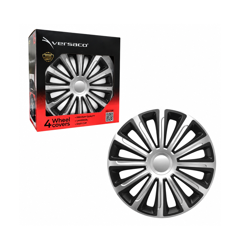 Versaco Σετ Τάσια Αυτοκινήτου 4τμχ 13" Ασημί - Wheel Covers