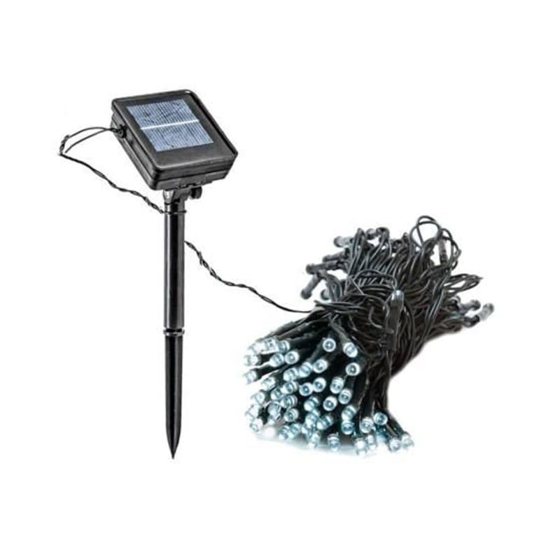 100L Χριστουγεννιάτικα Ηλιακά Λαμπάκια Led με Φωτοβολταϊκό Πάνελ 10m Θερμό Χρώμα -  Christmas solar LED lights warm light
